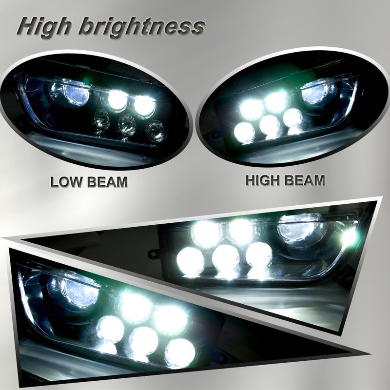 BUNKER INDUST LED Headlight Clear Lens Replacement Headlamp Compatible with 2014-2023 Polaris RZR XP 1000 900 LED Halo Lights - Image 2